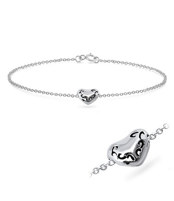 Heart Silver Bracelets BRS-88